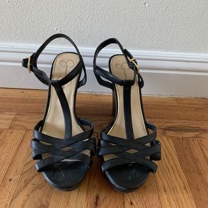 JESSICA SIMPSON Black Wedges